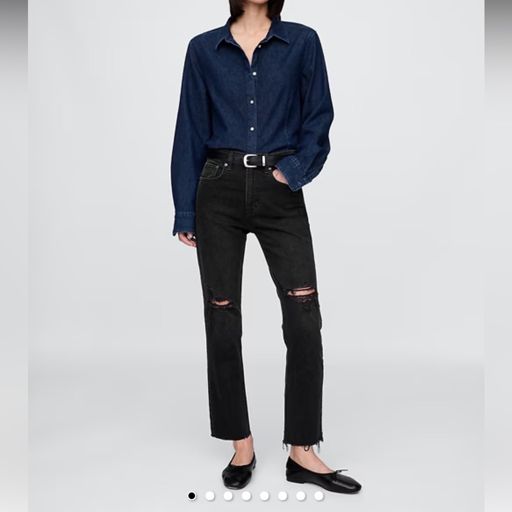 Gap Cheeky Straight Black Jeans 31/S